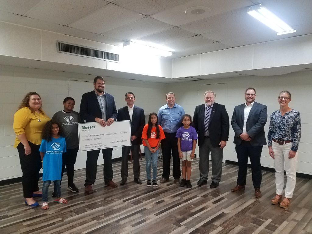 Messer Construction Co Foundation Presents Check To Boys And Girls Clubs Of The Tennessee Valley 1891