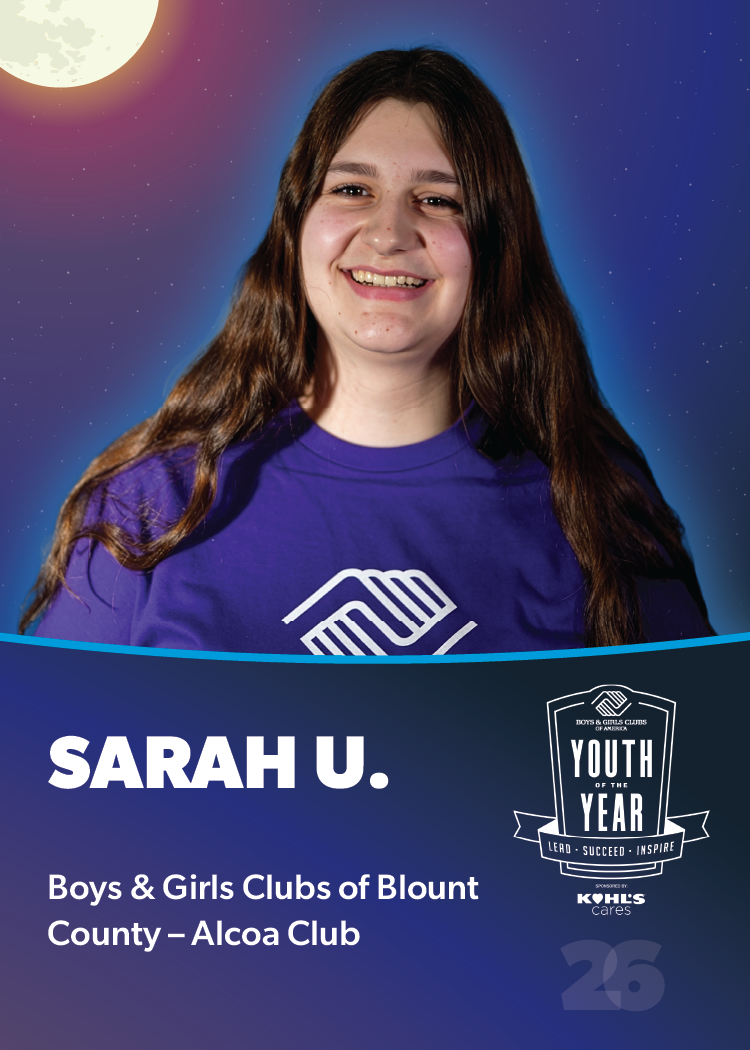 2026 Youth of the Year Candidate – Sarah