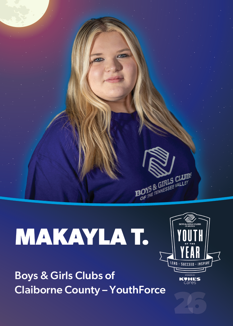 2026 Youth of the Year Candidate – Makayla