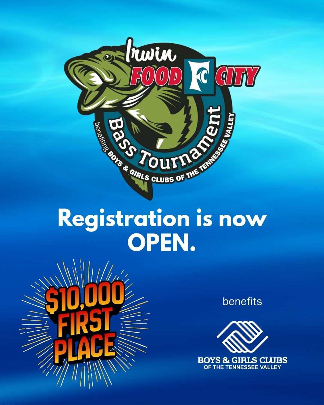 37th Annual Irwin Food City Bass Tournament, benefits Boys & Girls Clubs of the Tennessee Valley
